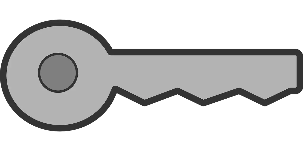 Simple Metal Key Illustration