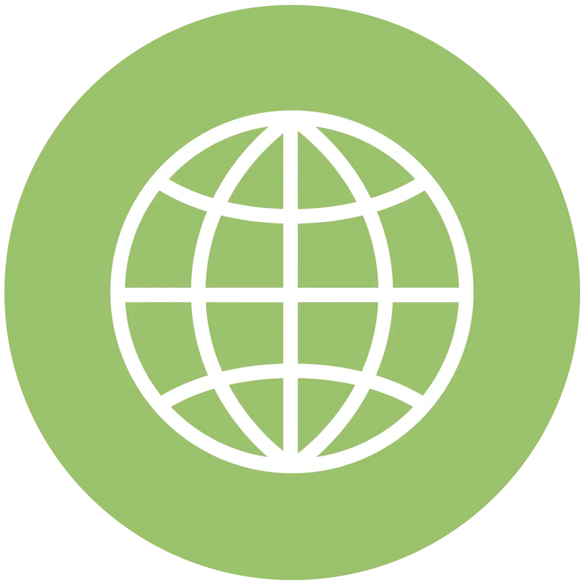 Green Globe Icon Representing Sustainability