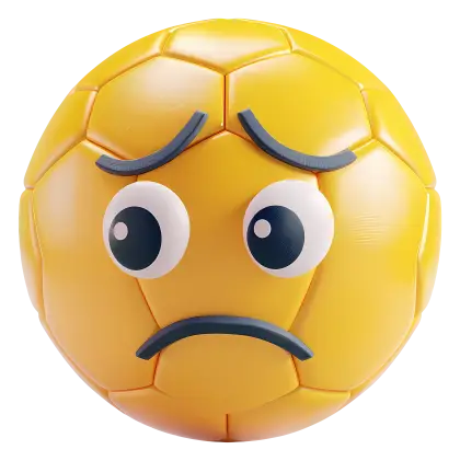 Sad Yellow Emoticon with a Ball Shape