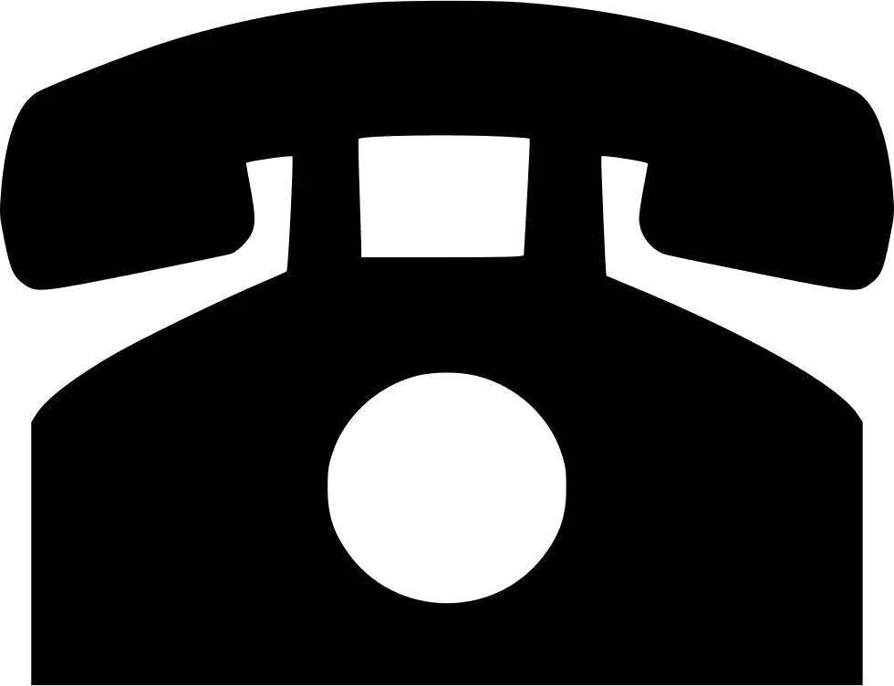Classic Telephone Silhouette Icon