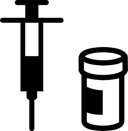 Syringe and Medicine Vial Icon