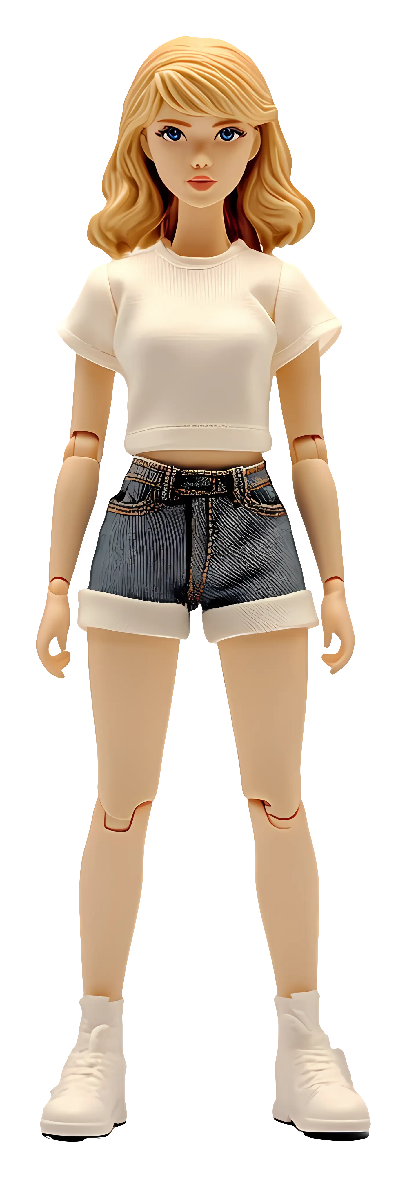 Blonde Doll in Casual Outfit