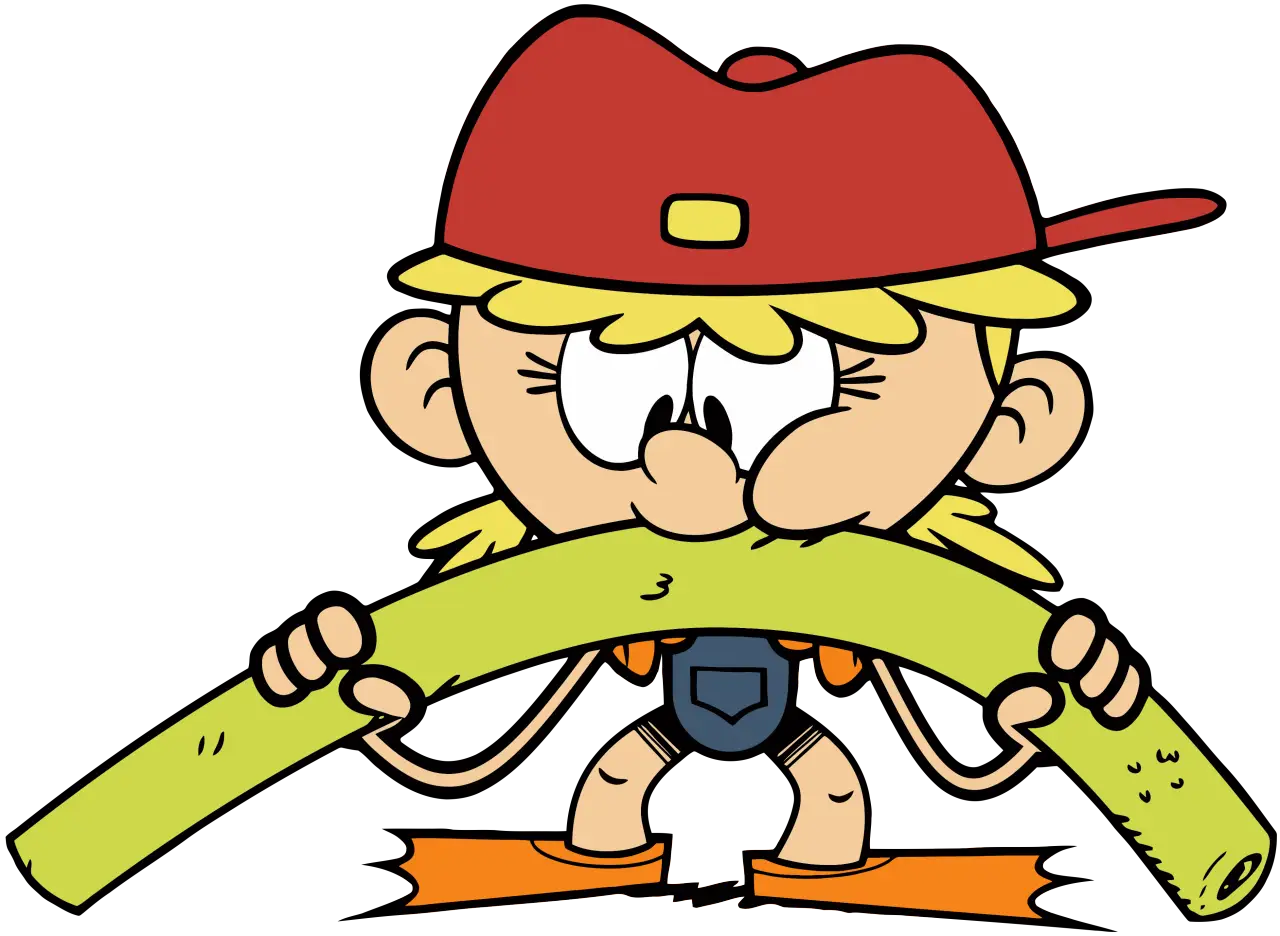 Cartoon Character Biting Bamboo