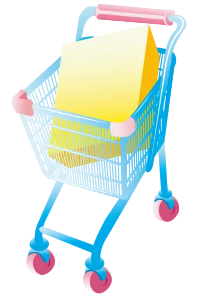Shopping Cart with Items