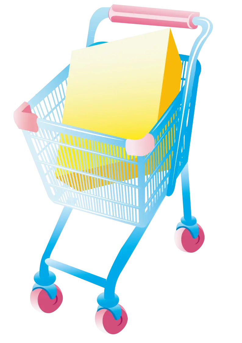 Shopping Cart with Items
