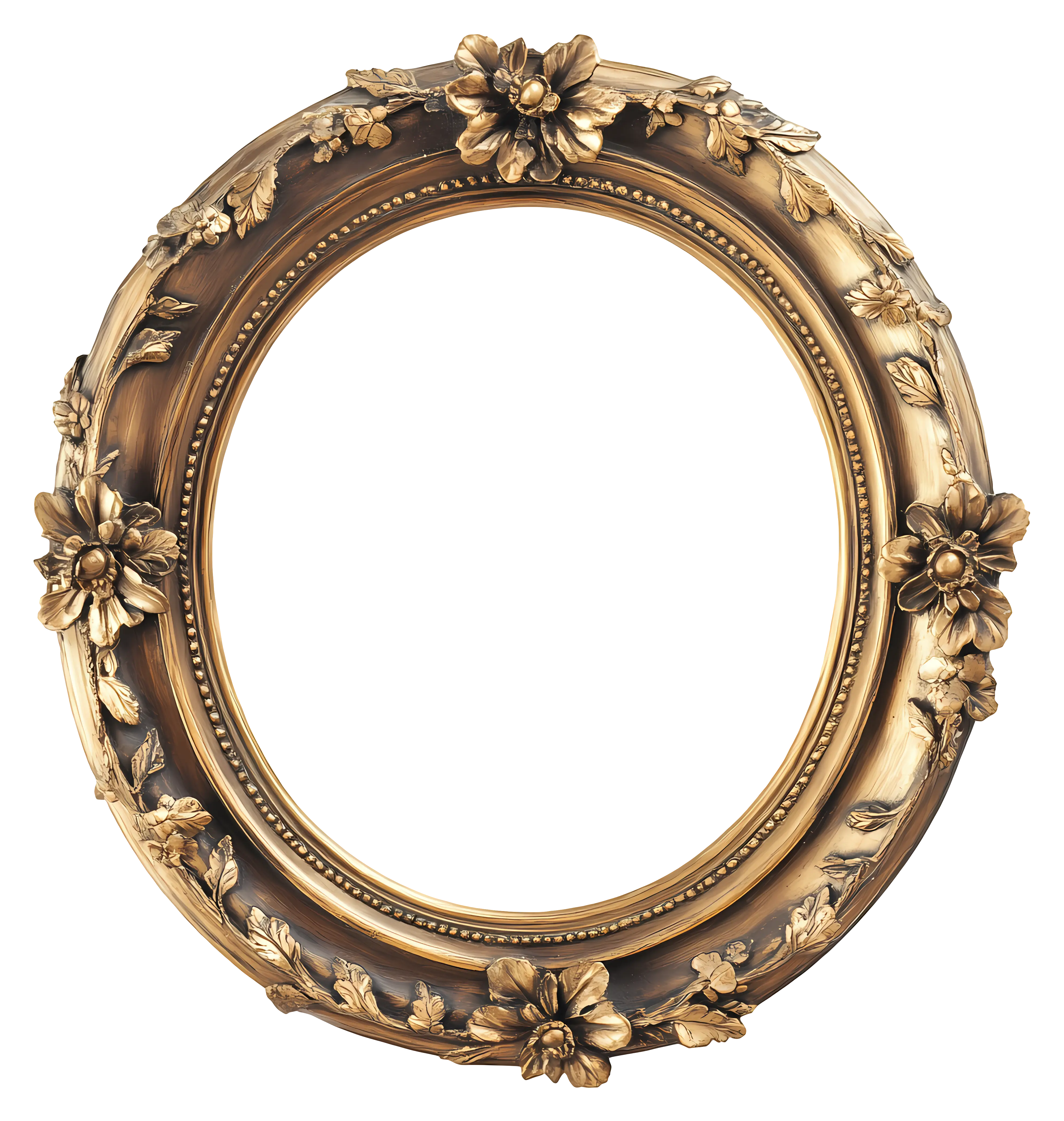 Antiquated Ornate Golden Frame