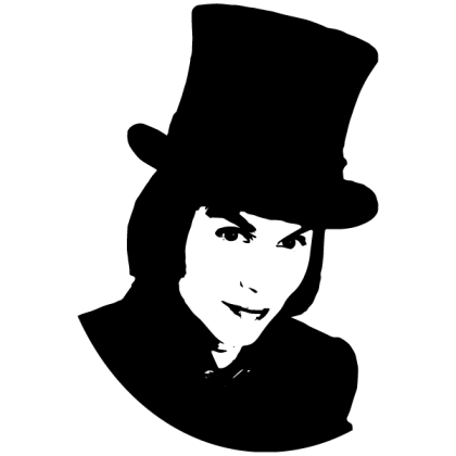 Silhouette of Person with Top Hat