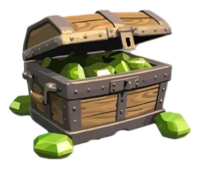 Treasure Chest Filled with Jewels