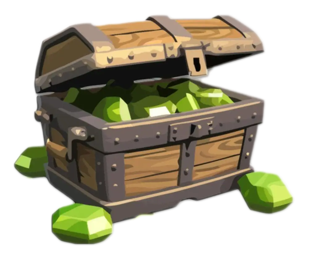 Treasure Chest Filled with Jewels