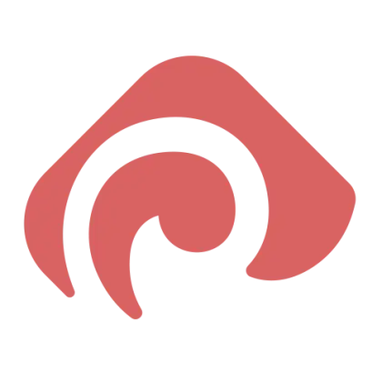 Red Abstract Logo with Modern Pattern