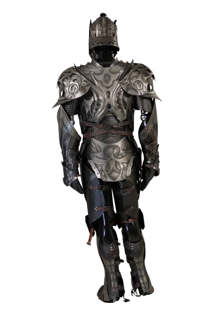 Black Medieval Armor for Historical and Fantasy Themes