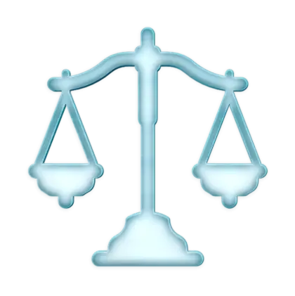 Blue Scale of Justice Illustration