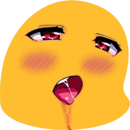 Drooling Emoji with Red Eyes
