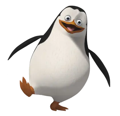 Happy Cartoon Penguin Character