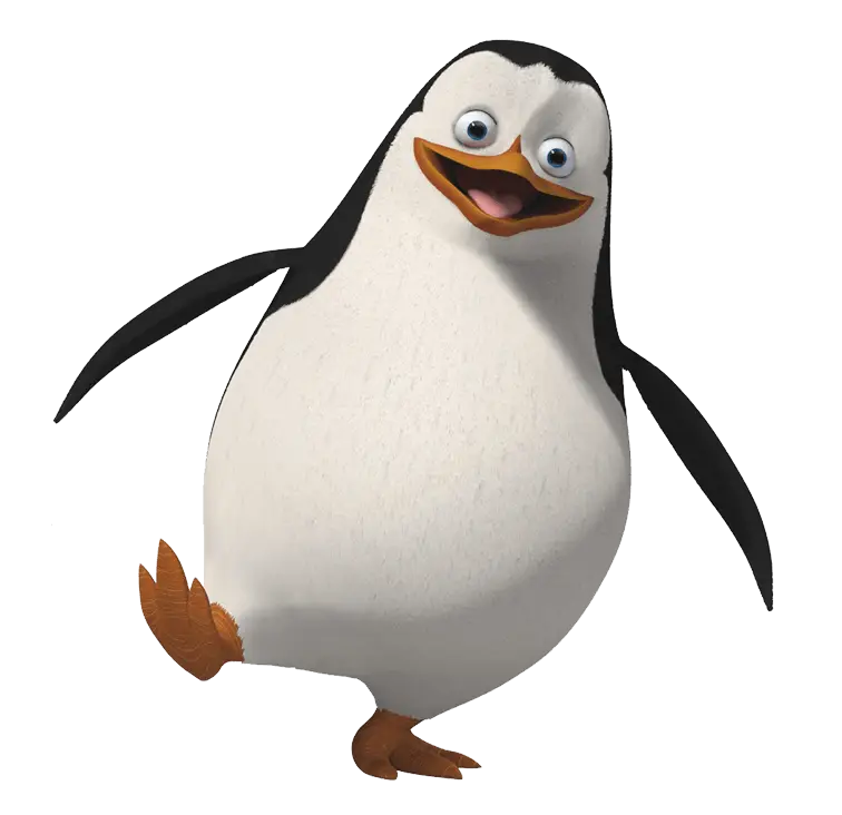 Happy Cartoon Penguin Character
