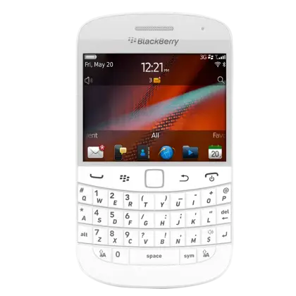 White BlackBerry Phone with Keyboard