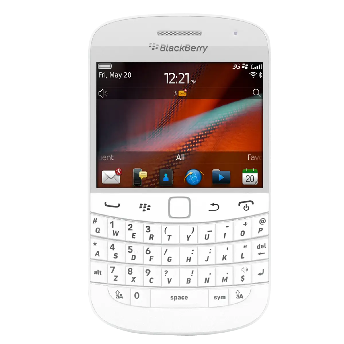 White BlackBerry Phone with Keyboard