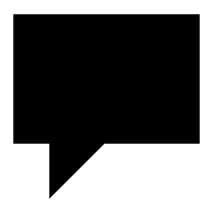 Black Speech Bubble Icon for Communication