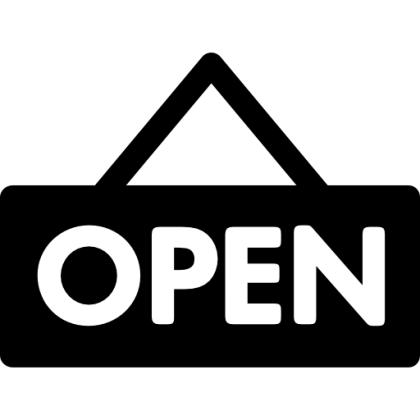 Open Signboard Icon for Business Representation
