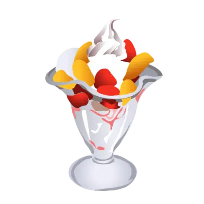 Fruit and Ice Cream Sundae