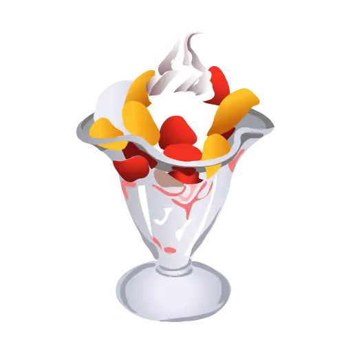 Fruit and Ice Cream Sundae
