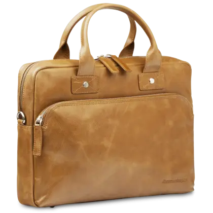 Professional Tan Leather Briefcase