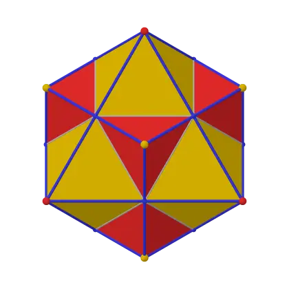 Geometric 3D Shape in Bold Colors