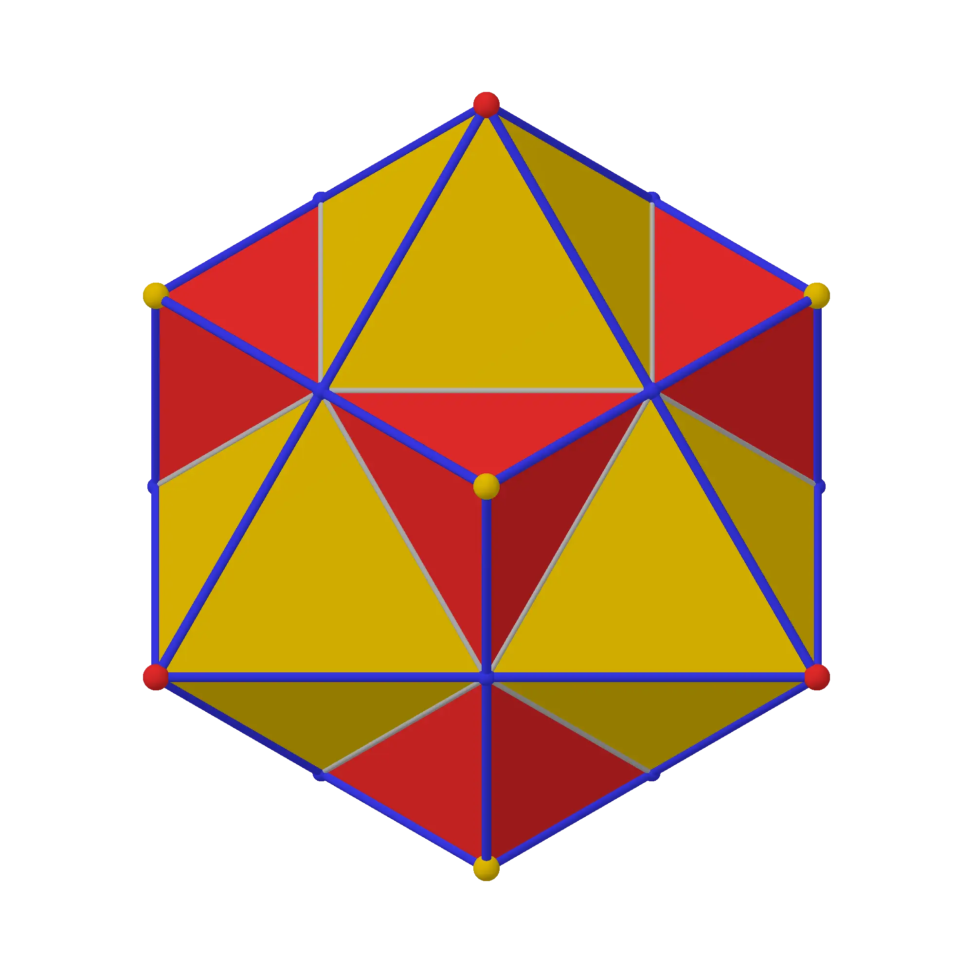 Geometric 3D Shape in Bold Colors