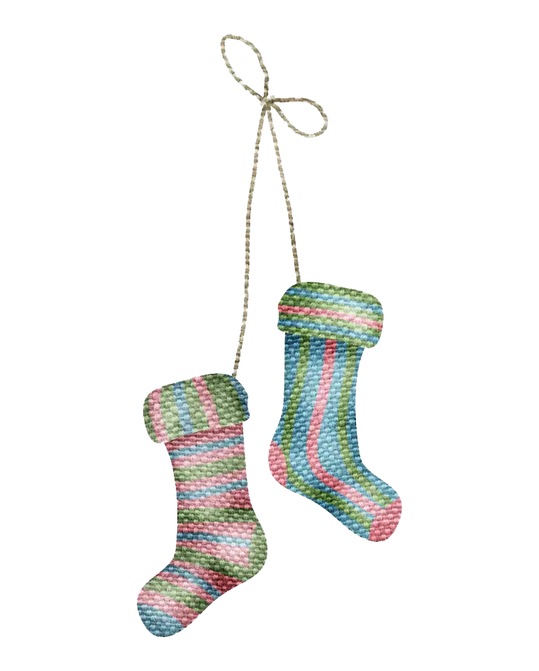 Knitted Stockings Hanging