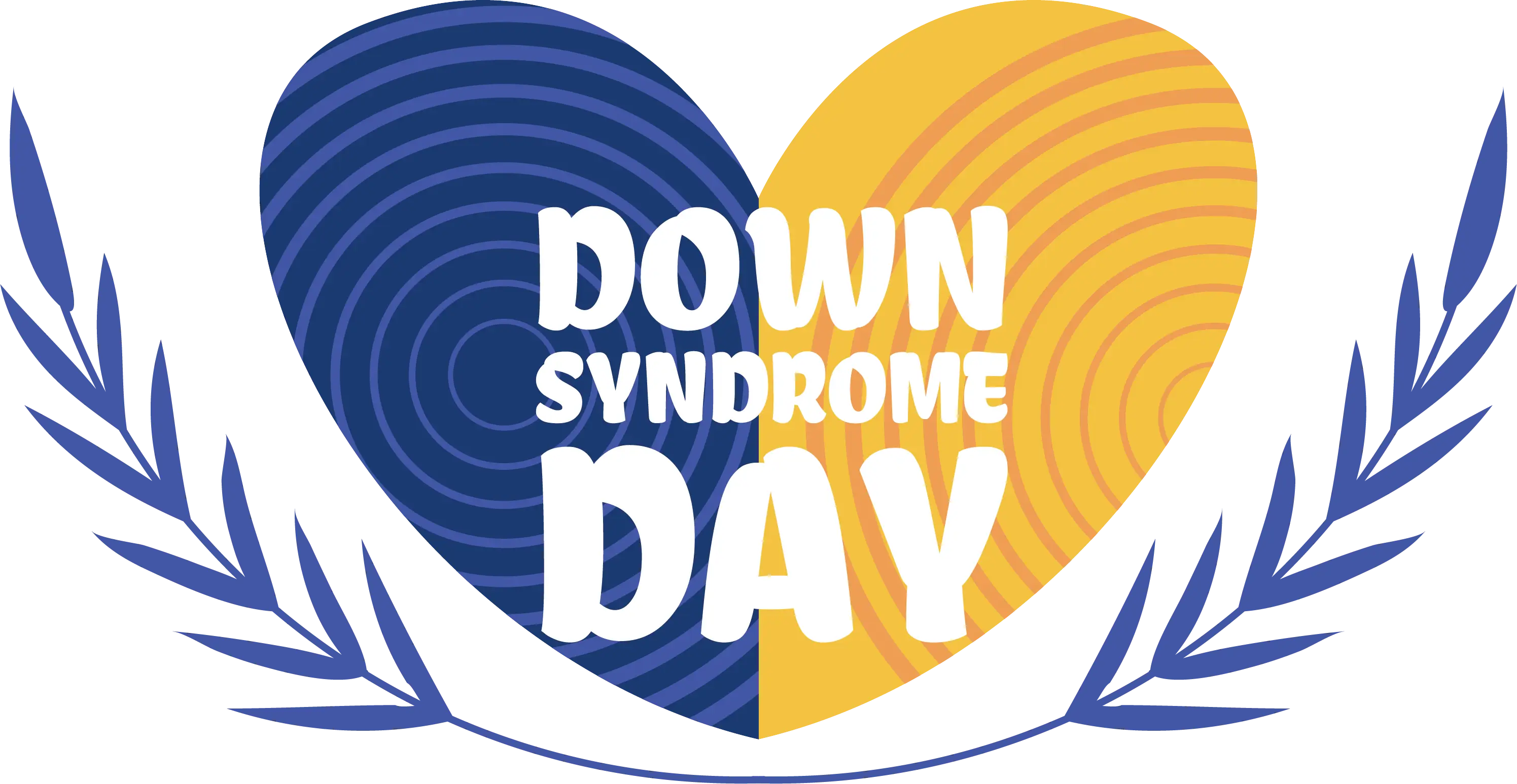 Blue and Yellow Heart for Down Syndrome Day