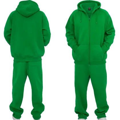 Green Tracksuit with Hoodie and Pants