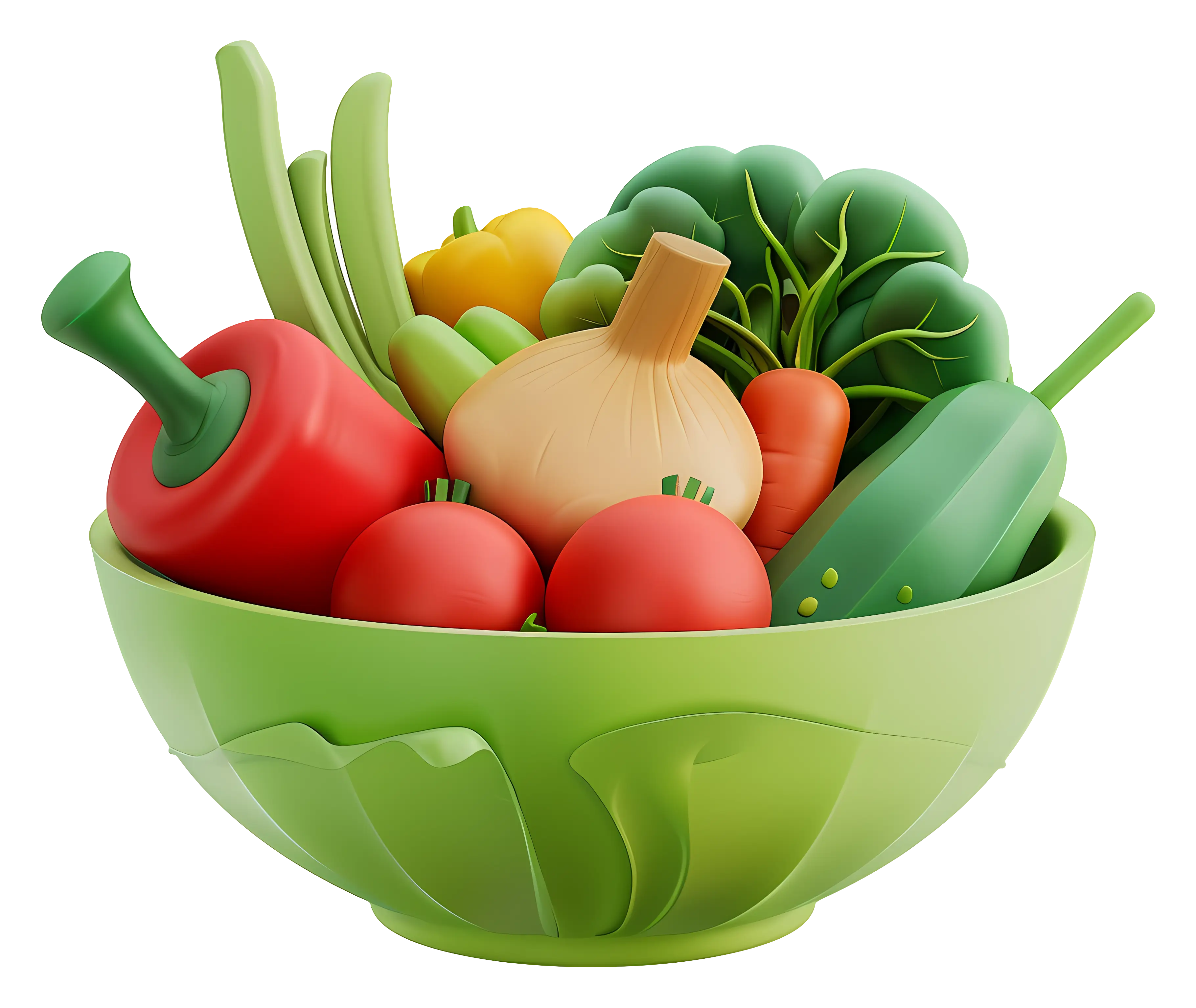 Bowl of Fresh and Colorful Vegetables