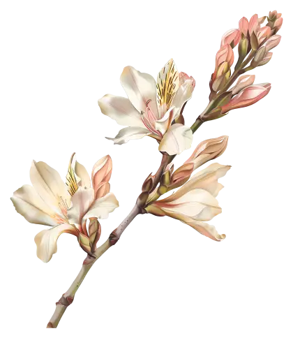 White Flowers on Branch