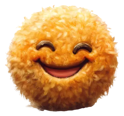 Smiling Fuzzy Ball
