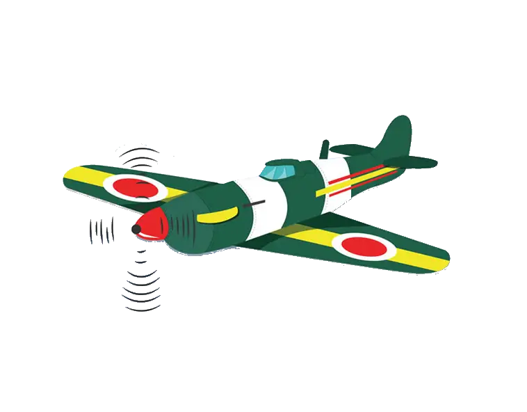Cartoon Green Airplane