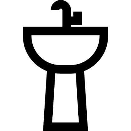 Black Sink Icon for Bathroom Fixtures