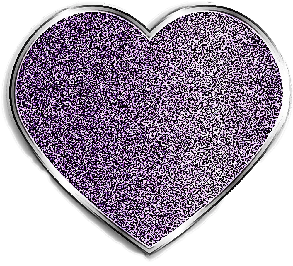 Glittery Purple Heart Symbol