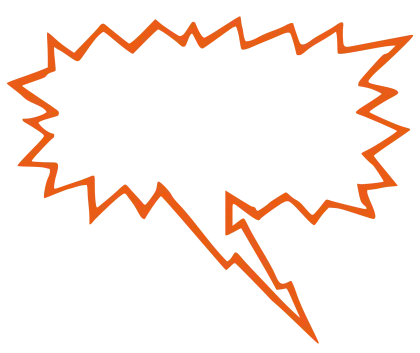 Orange Speech Bubble