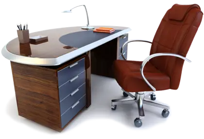 Modern Desk and Comfortable Office Chair