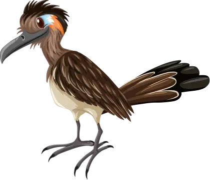 Exotic Cartoon Bird Illustration