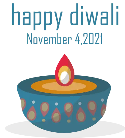 Diwali Candle with Festival Greeting