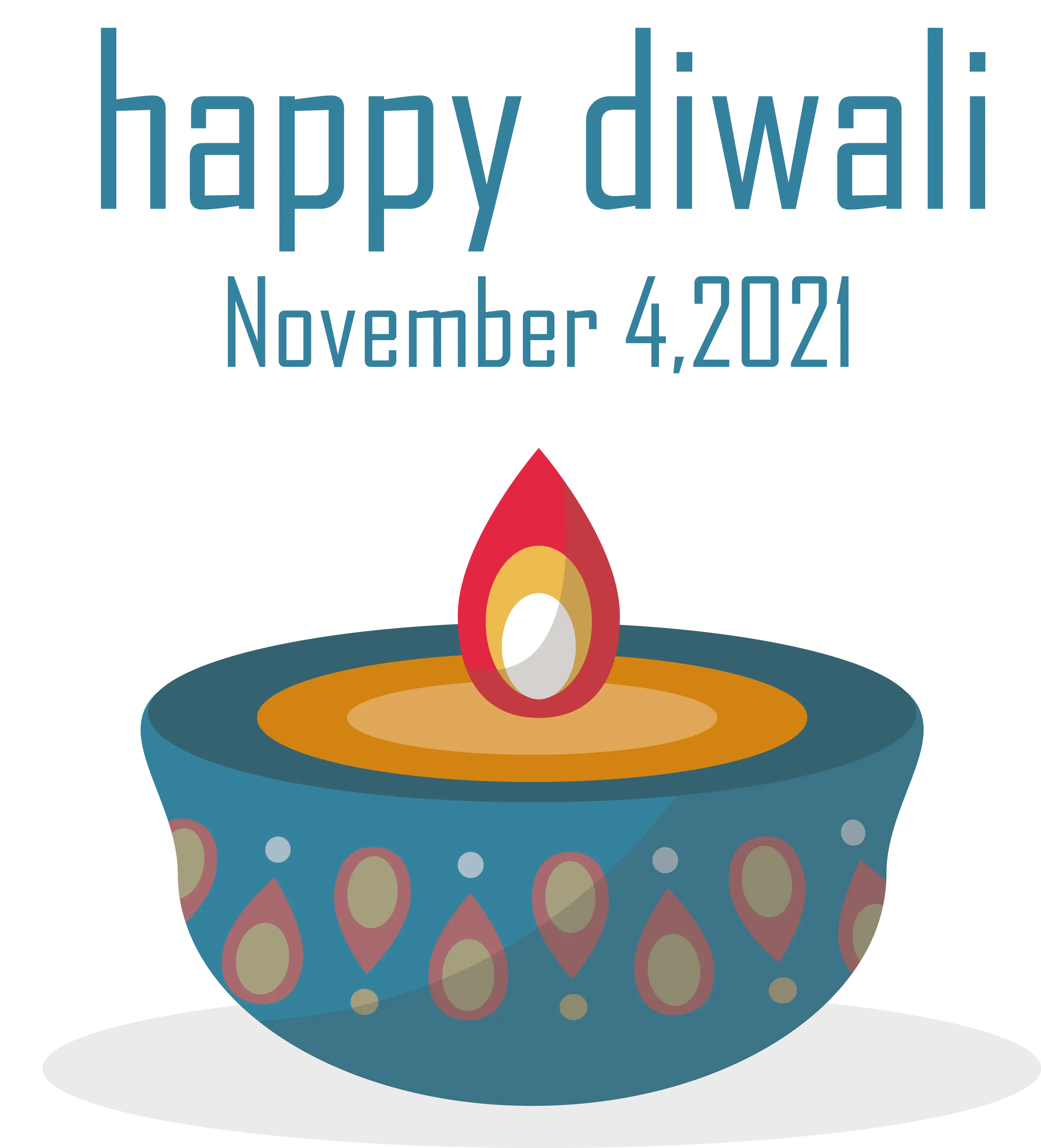 Diwali Candle with Festival Greeting