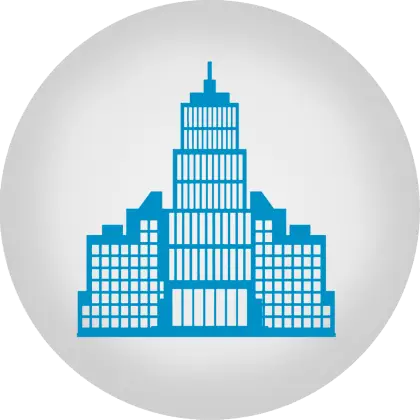 Modern Blue Skyscraper Icon