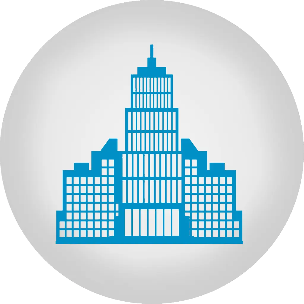 Modern Blue Skyscraper Icon