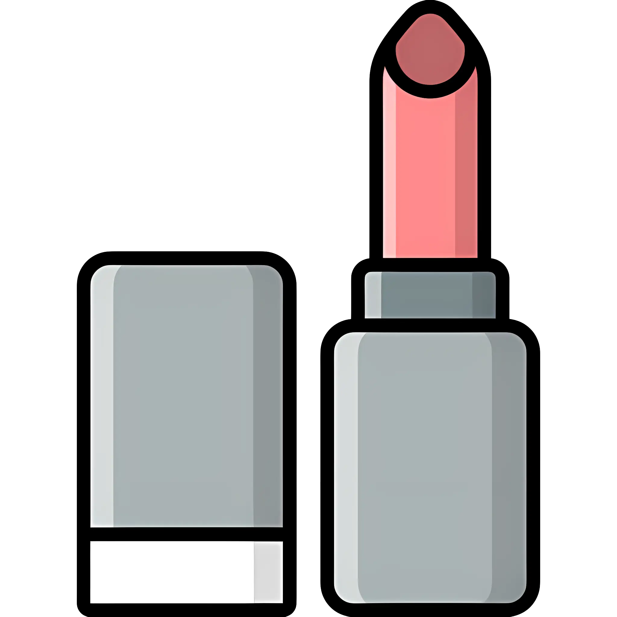 Pink Lipstick Tube Icon for Makeup Essentials