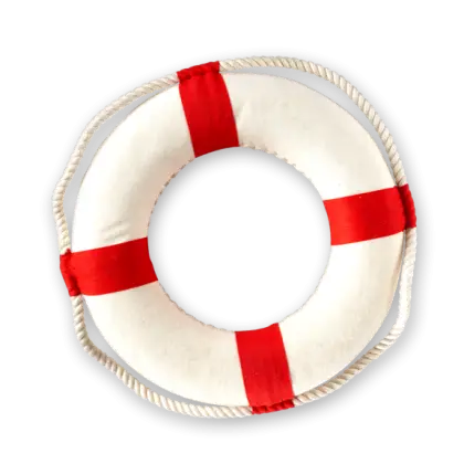 Life Buoy with Red Stripes
