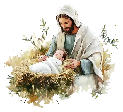 Jesus with Baby Illustration