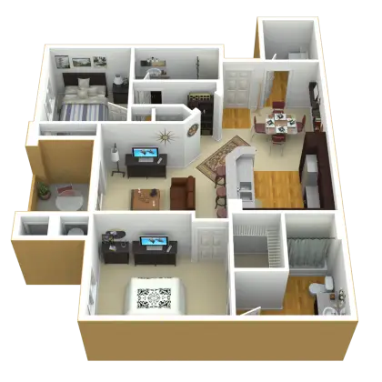 3D Apartment Layout Design