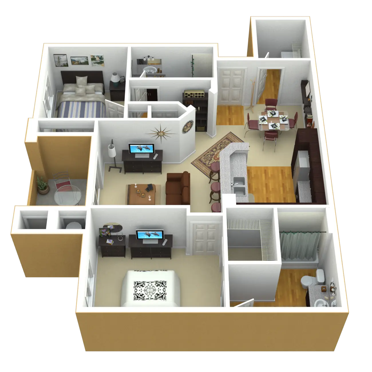 3D Apartment Layout Design