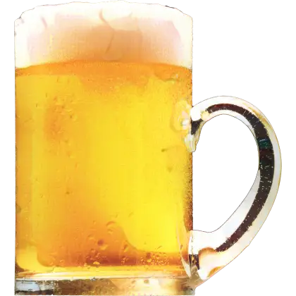 Golden Beer Mug with Foam Top